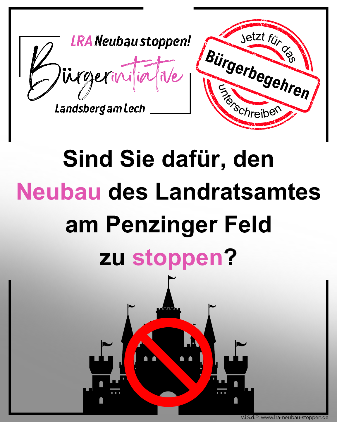 Plakat Bürgerbegehren