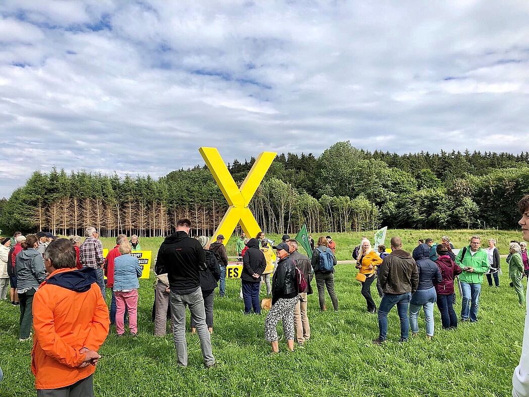 Demo in der Nähe des Bohrplatzes in Reichling, Foto: Kasimir Buhr (BN-Regionalreferent Energie und Klima) 